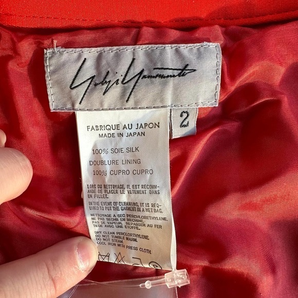 NWT Y2K YOHJI YAMAMOTO Formal Red Silk Gown - Spring Summer 2005 Collection - Picture 12 of 13